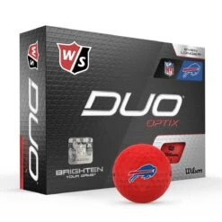 Wilson Staff Duo Optix NFL Team Licensed Golf Balls - Matte Red -Golf Sales Shop 501fce5bdd22d2e7065034e2e973ecece66420f5 WGWP505BF 9 Duo Optix Box RT Hero NFL Buffalo Lockup RD