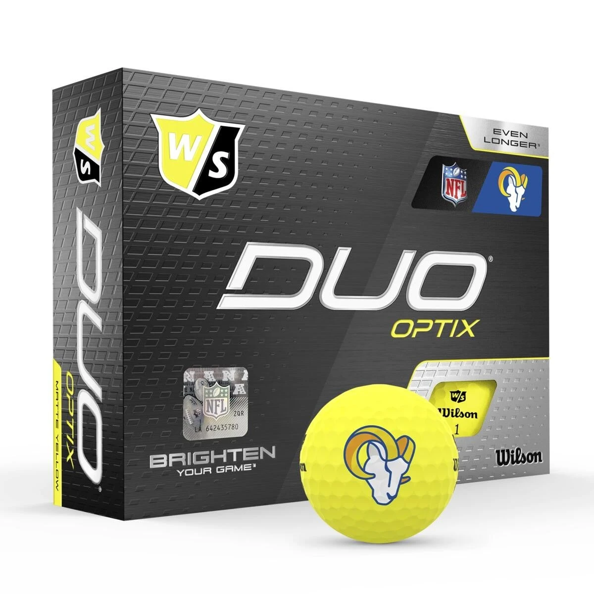 Wilson Staff Duo Optix NFL Team Licensed Golf Balls - Matte Yellow - Image 8