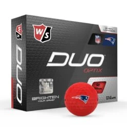 Wilson Staff Duo Optix NFL Team Licensed Golf Balls - Matte Red -Golf Sales Shop 7ba07c62db60ad7779b345577d2ccb27cda9318c WGWP505NE 9 Duo Optix Box RT Hero NFL NewEngland Lockup RD