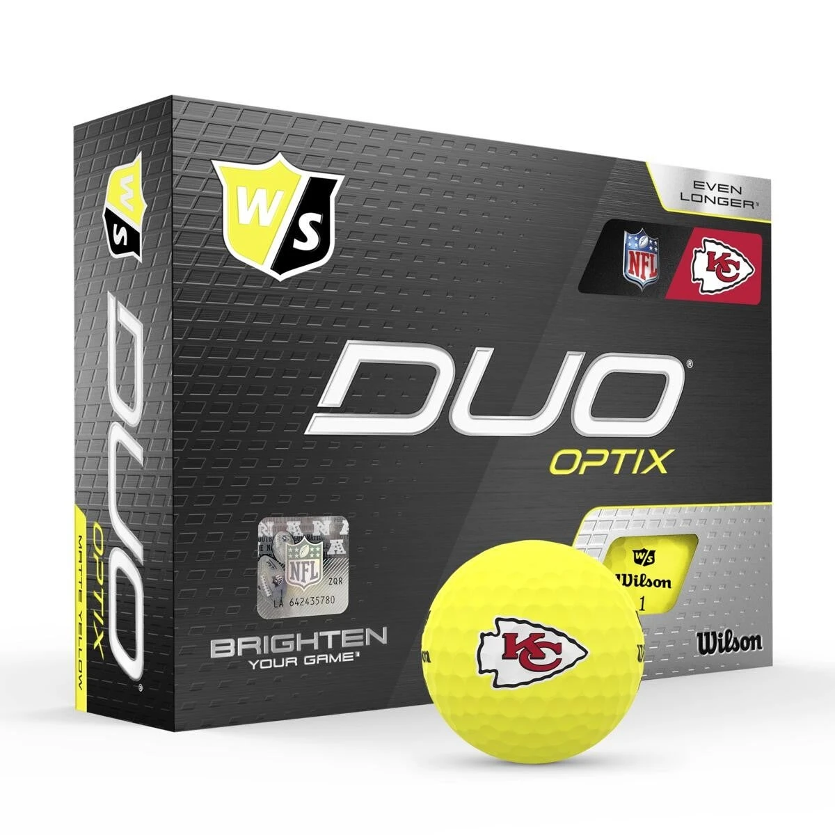 Wilson Staff Duo Optix NFL Team Licensed Golf Balls - Matte Yellow - Image 6