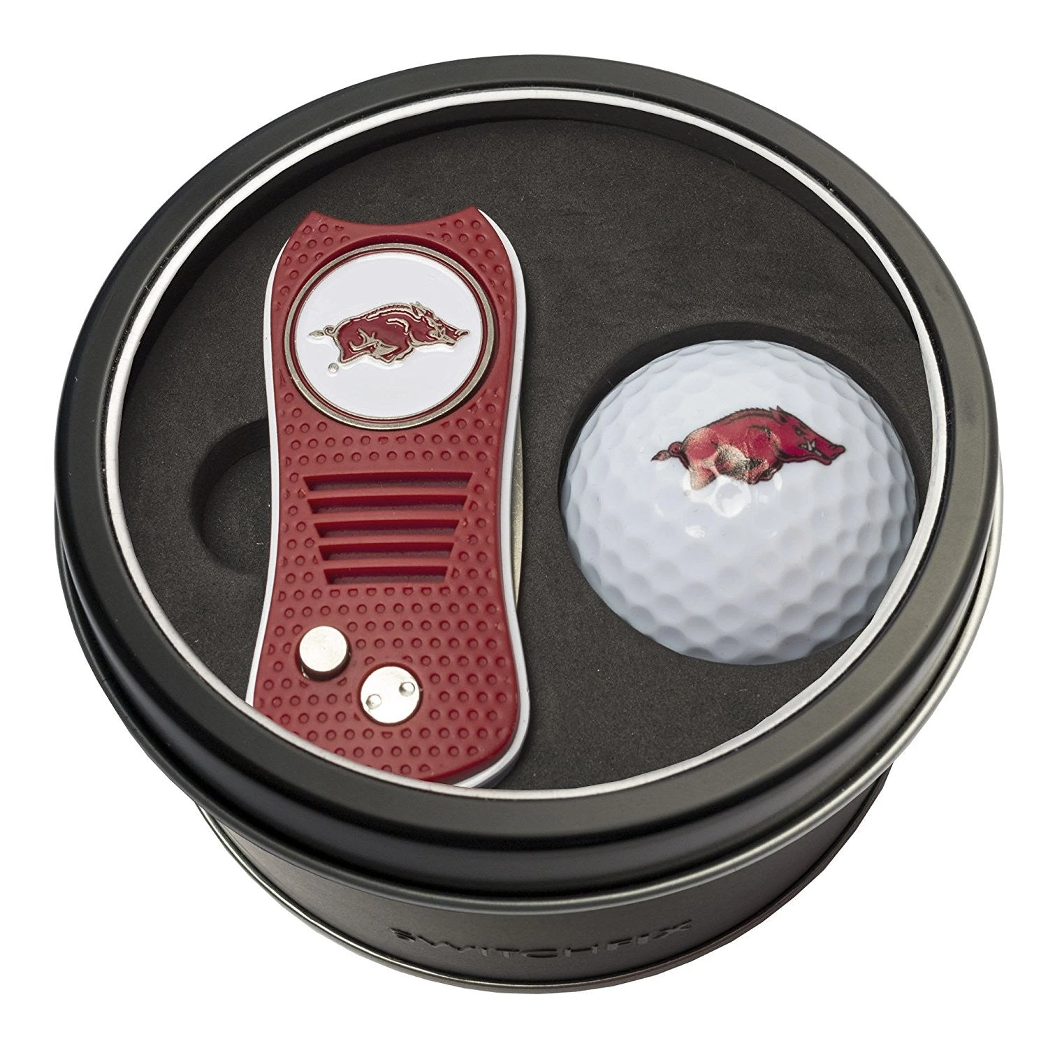 SwitchFix Golf NCAA Tin Set - Divot Tool & Golf Ball 1 SwitchFix Golf NCAA Tin Set - Divot Tool & Golf Ball