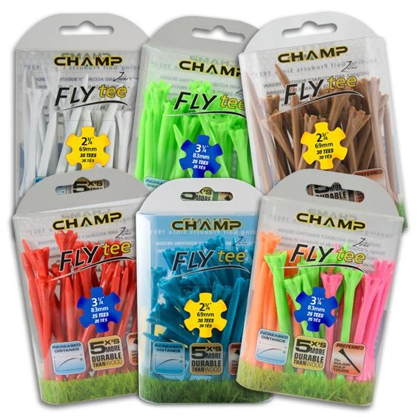 Champ Fly Tees 2.75" Plastic Golf Tees 1 Champ Fly Tees 2.75" Plastic Golf Tees