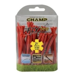 Champ Fly Tees 2.75" Plastic Golf Tees 17 Champ Fly Tees 2.75" Plastic Golf Tees -Golf Sales Shop Flytee 2.75 red