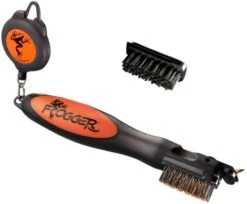 Frogger Golf BrushPro Retractable Golf Club Brush With Groove Cleaner -Golf Sales Shop Frogger Original Club Brush Orange
