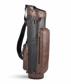 Sun Mountain Golf Leather Cart Bag -Golf Sales Shop LeatherCartBlack BrownAltShot2