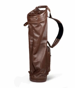 Sun Mountain Golf Leather Sunday Carry Bag -Golf Sales Shop LeatherSundayBrown KhakiAlt