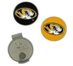 Team Effort Collegiate Hat Clip And 2 Ball Markers 11 Team Effort Collegiate Hat Clip And 2 Ball Markers -Golf Sales Shop MIssouri Mizzou University Hat Clip Ball Markers Team Effort
