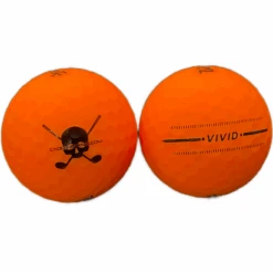 CaddiesShack Custom Jolly Rogers Skull & Crossbones Volvik Vivid Matte Golf Balls -Golf Sales Shop Orangevivid