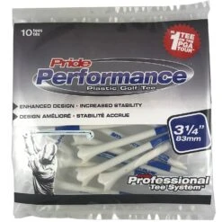 Pride Performance Plastic PTS Golf Tees -Golf Sales Shop Pride Performance 314 White 10ct 87877