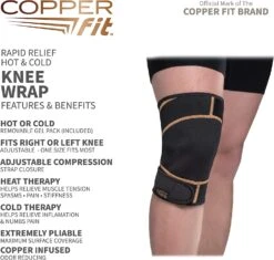 Copper Fit Rapid Relief Knee Wrap -Golf Sales Shop RapidReliefKnee 2