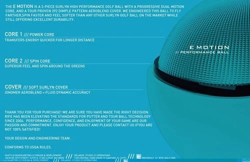 Rife E Motion Golf Balls 4 Rife E Motion Golf Balls - Image 4