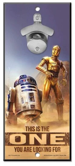 WinCraft Star Wars Bottle Opener 13" X 5" Wooden Signs -Golf Sales Shop Star Wars bottle opener R2D2 ONE