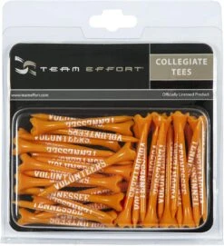 WinCraft Team Effort Collegiate Golf Tees 40 Pack 16 WinCraft Team Effort Collegiate Golf Tees 40 Pack -Golf Sales Shop Tennesee Volunteers Tees