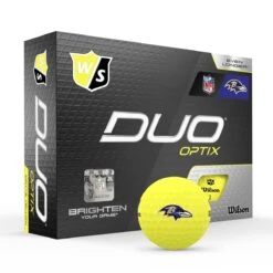 Wilson Staff Duo Optix NFL Team Licensed Golf Balls - Matte Yellow -Golf Sales Shop c27523ed3ecca347669259c84c33224a4ddf6d07 WGWP502BA 9 Duo Optix Box RT Hero NFL Baltimore Lockup YE