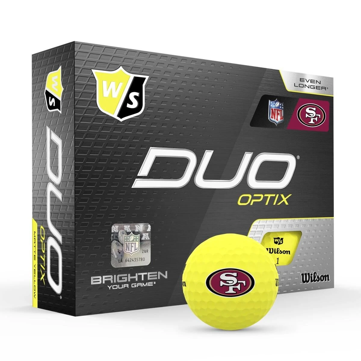 Wilson Staff Duo Optix NFL Team Licensed Golf Balls - Matte Yellow - Image 13