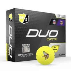 Wilson Staff Duo Optix NFL Team Licensed Golf Balls - Matte Yellow -Golf Sales Shop ede8cc84dbfa713db1f72169cecf2fd407e7eb8f WGWP502MN 9 Duo Optix Box RT Hero NFL Minnesota Lockup YE